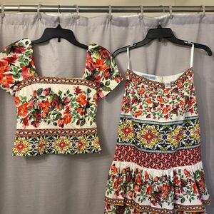 Dillard's Antonio Melani Floral Top and Skirt Set
